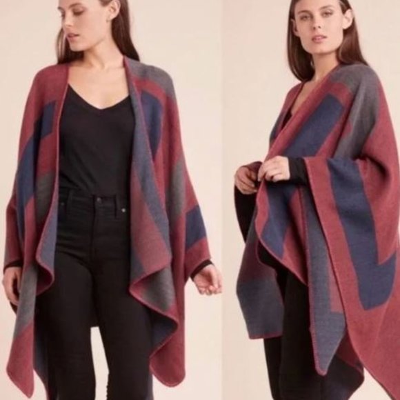 BB Dakota Southwestern Style Blanket Shawl Wrap Poncho – Western Coastal Cowgirl - Picture 3 of 9